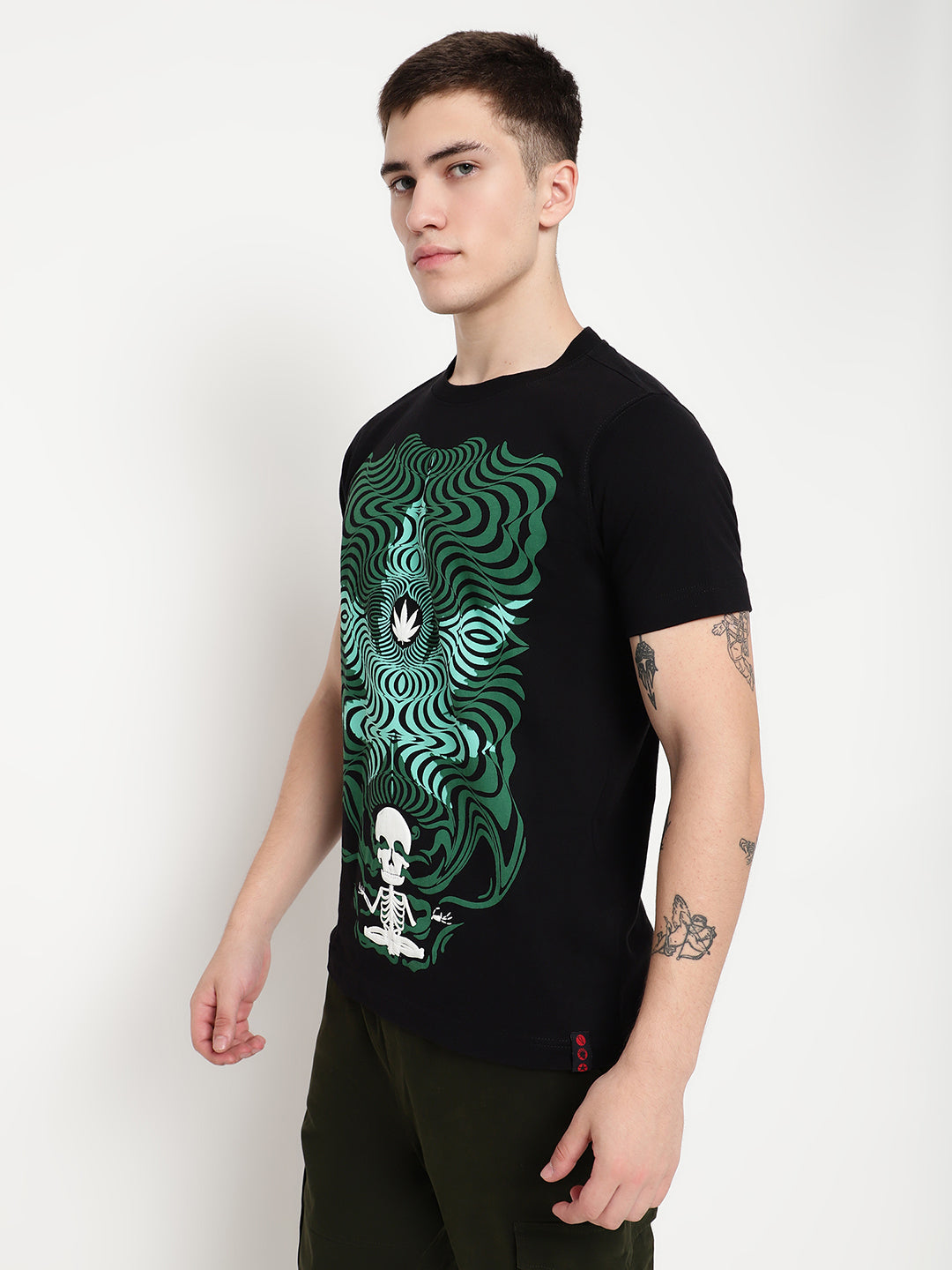 PUNK Black PSY-DOPE Regular Fit Tshirt