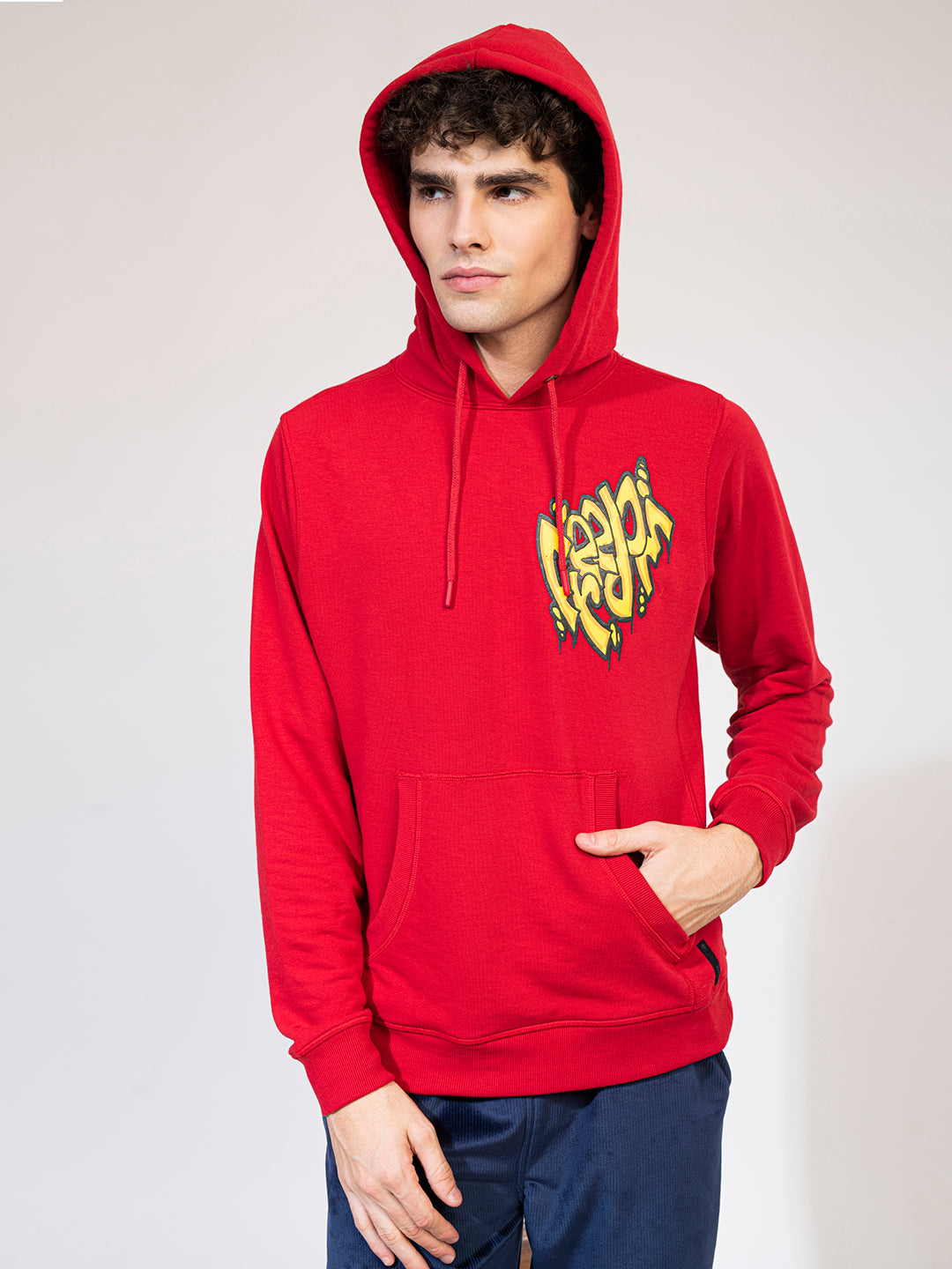 Punk FREEDOM-GRAFFITI Red Sweatshirt