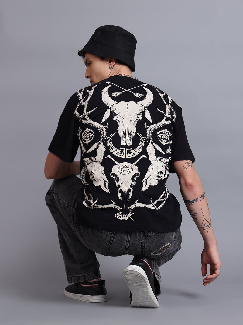 THE-PUREGOTH Oversized Black T-Shirt | Gothic Streetwear by PUNK | New In