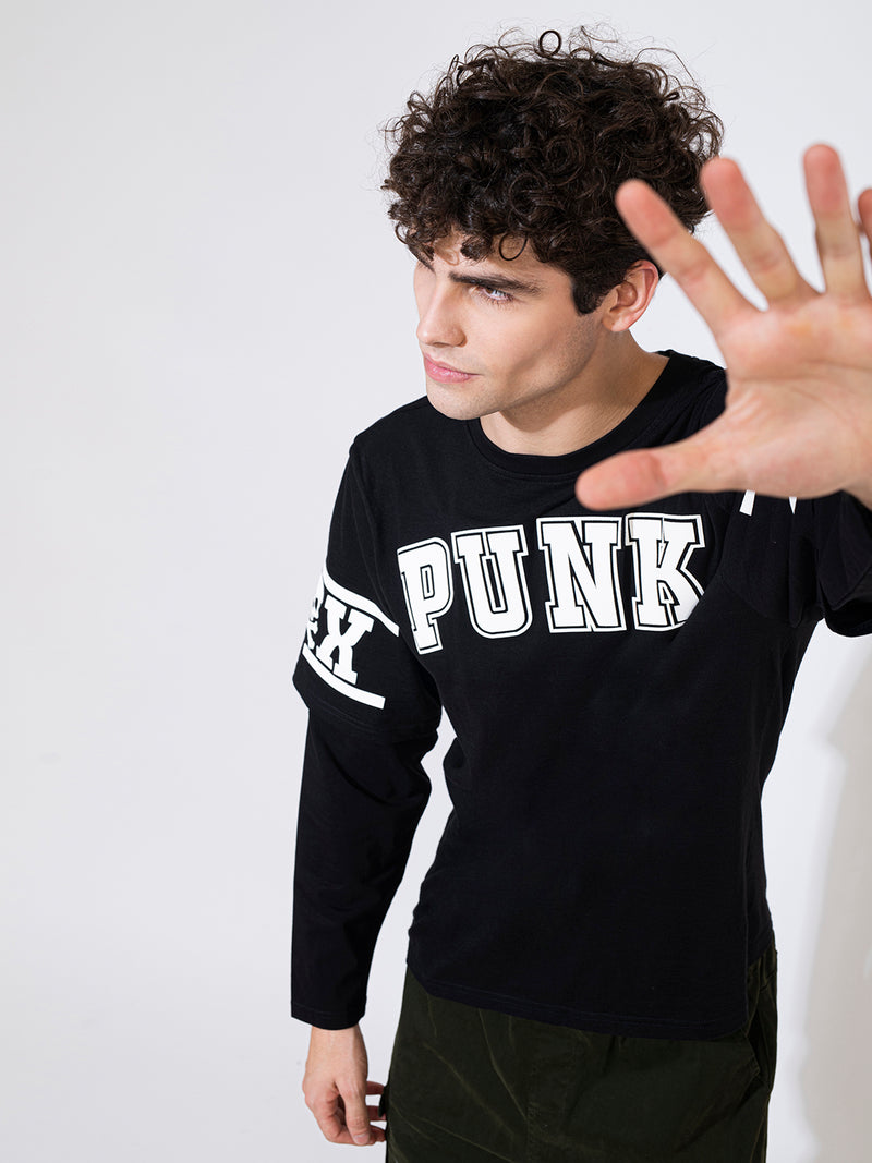 PUNK-CREW Oversized Long Sleeve Tshirt