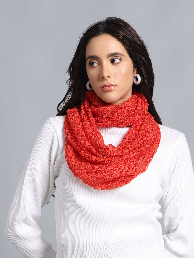 PUNK Orange Infinity Muffler, Snood & Scarves