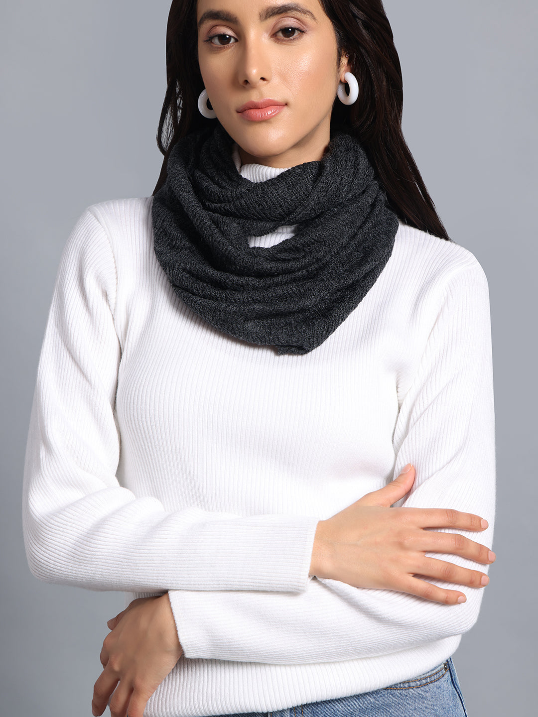 PUNK Charcoal Infinity Muffler, Snood & Scarve