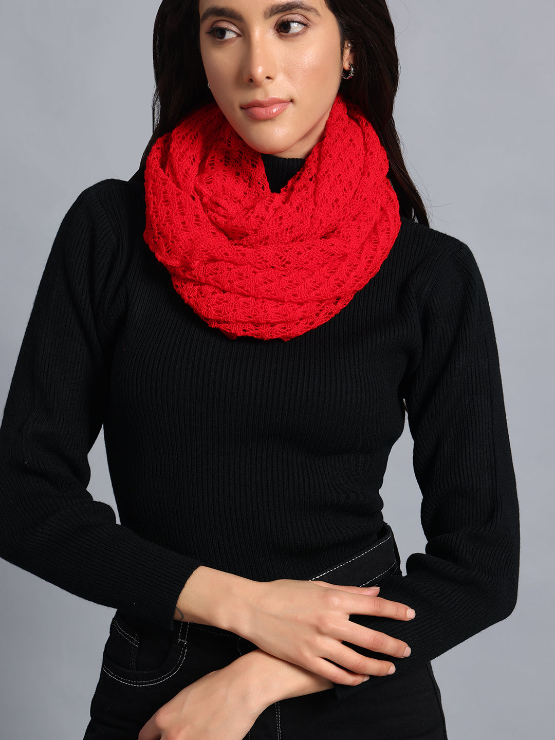 PUNK Red Infinity Muffler: Bold, Warm, and Effortlessly Cool