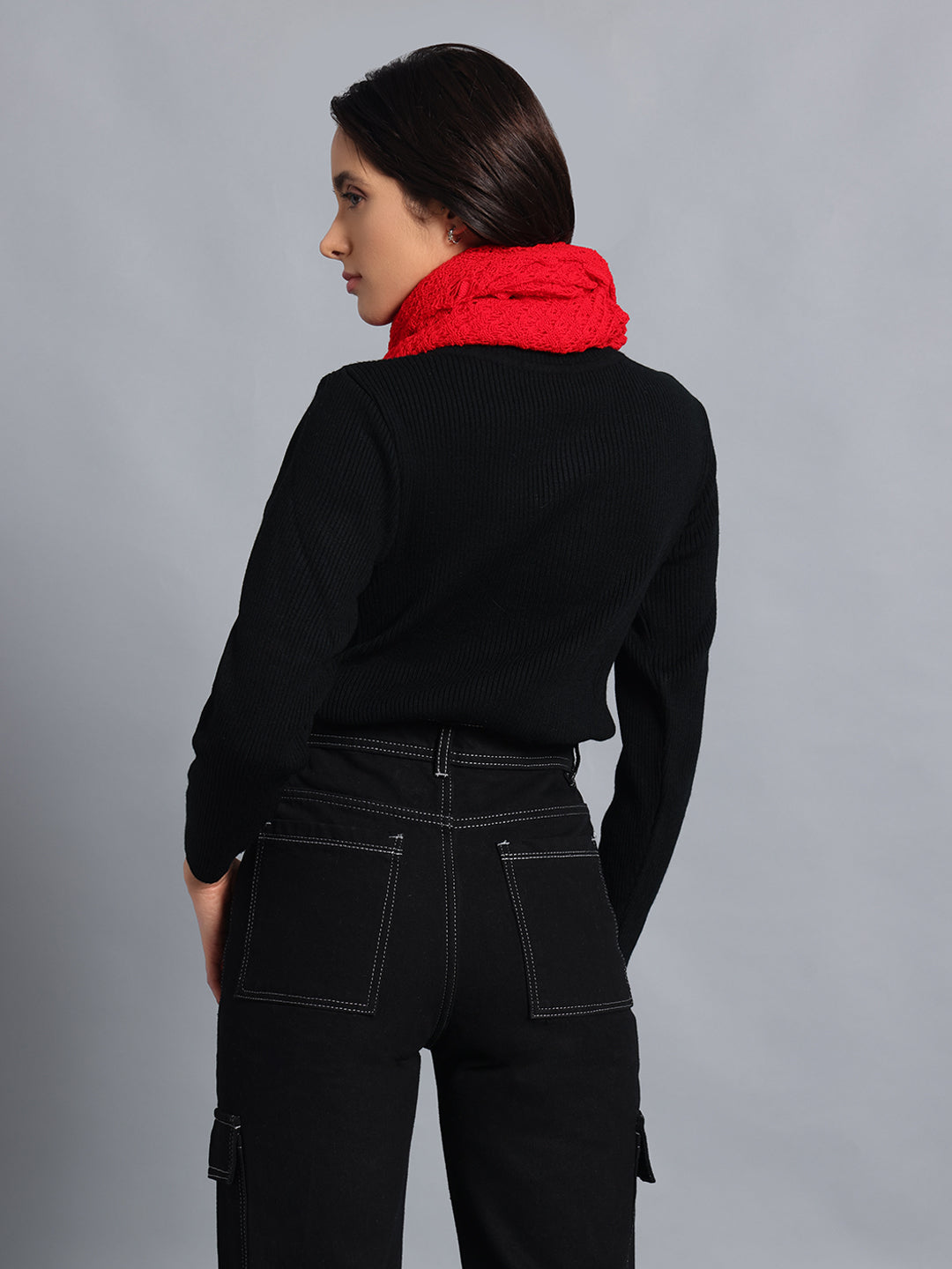 PUNK Red Infinity Muffler: Bold, Warm, and Effortlessly Cool