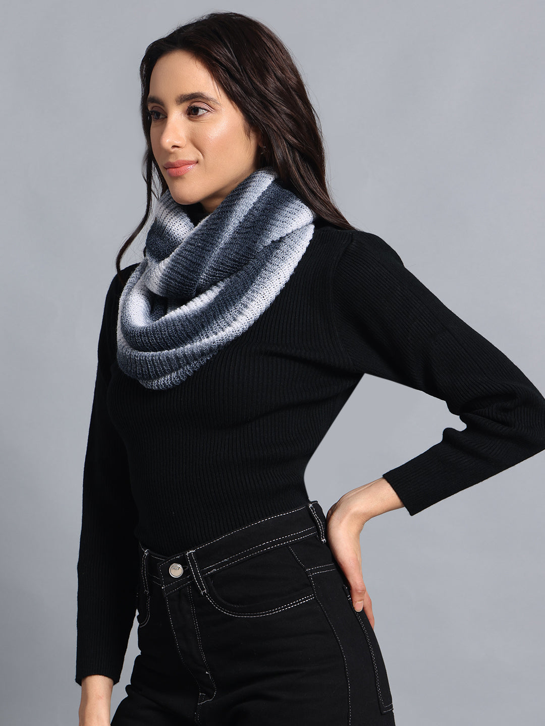 PUNK Black & White Infinity Muffler : Style Meets Comfort