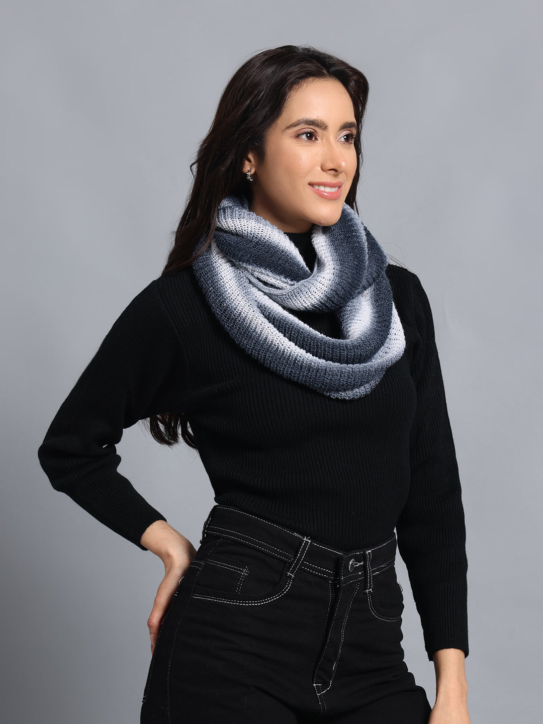 PUNK Black & White Infinity Muffler : Style Meets Comfort