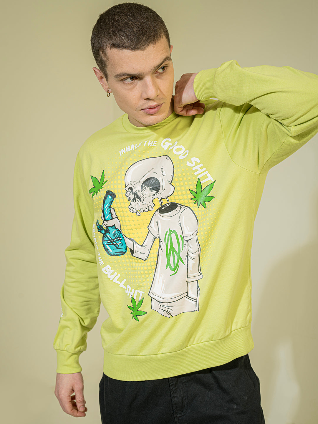 Punk Lime Green Sweatshirt GOOD-SHIT