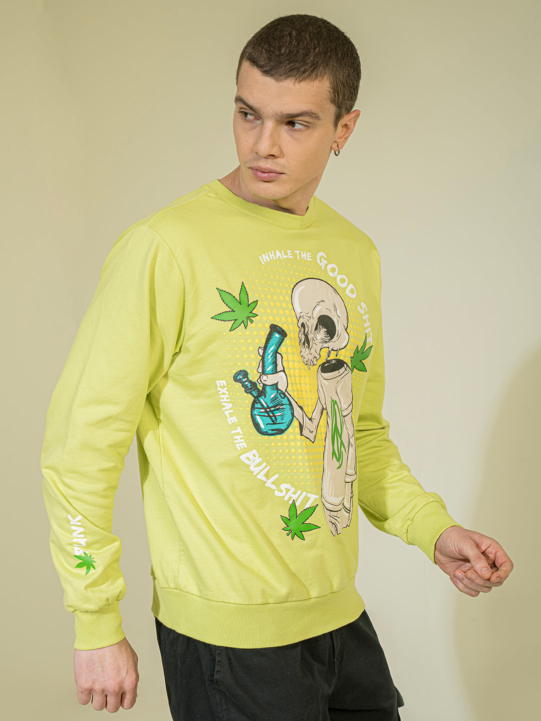 Punk Lime Green Sweatshirt GOOD-SHIT