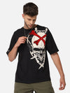 Punk Oversized CYPHER-SKULL Black T-shirt