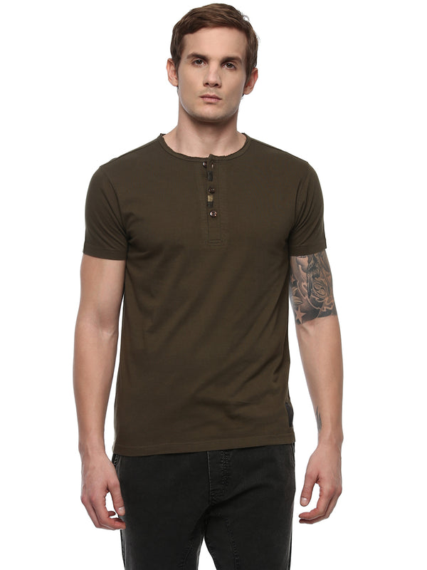 Punk Olive T-Shirt NECK-THREAD