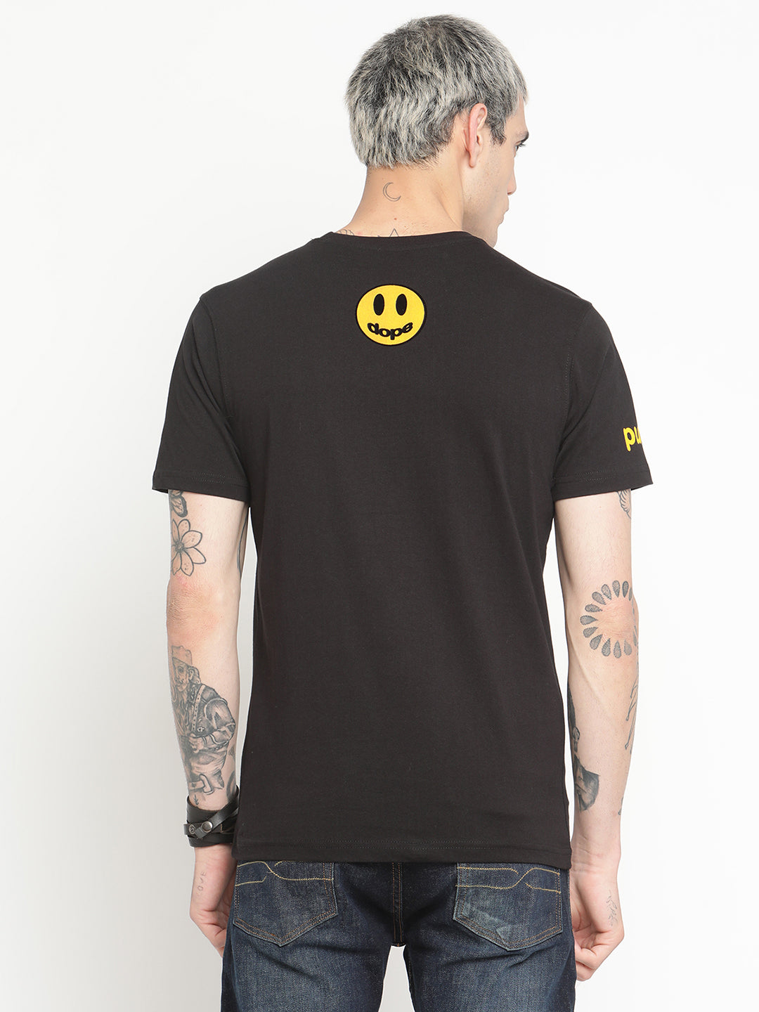 Punk Black SMILEY D0PE T-shirt