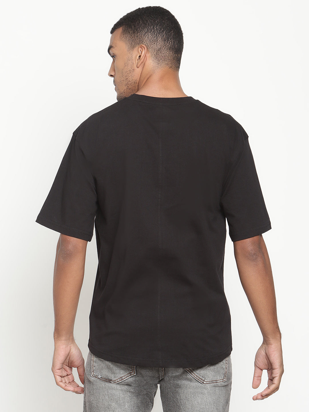 Punk BLACK-BLOCK Plain Oversized T-shirt