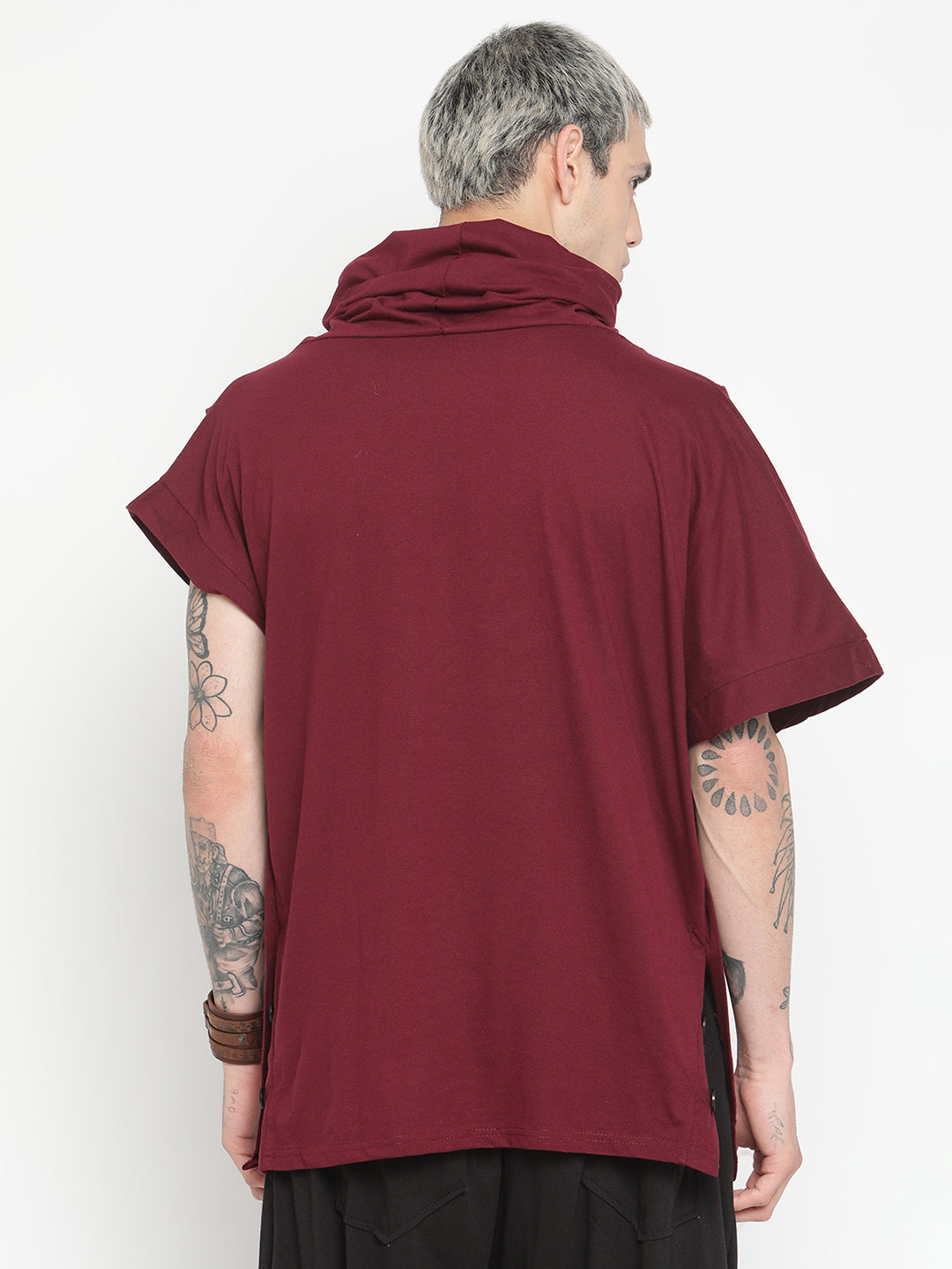 Punk Maroon GOTHIC-HOODY Tshirt