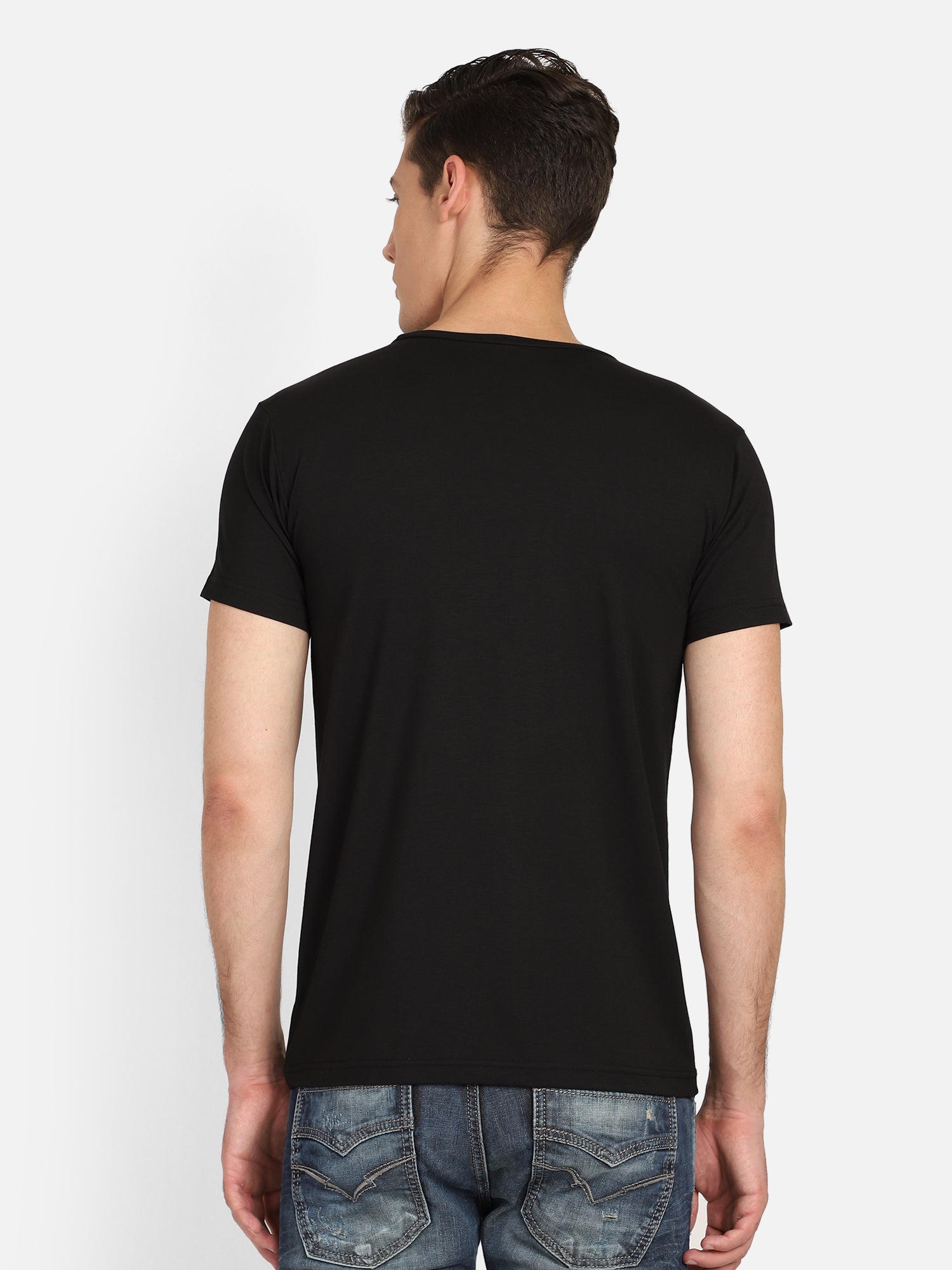 Punk ETERNAL-BLACK Plain T-shirt