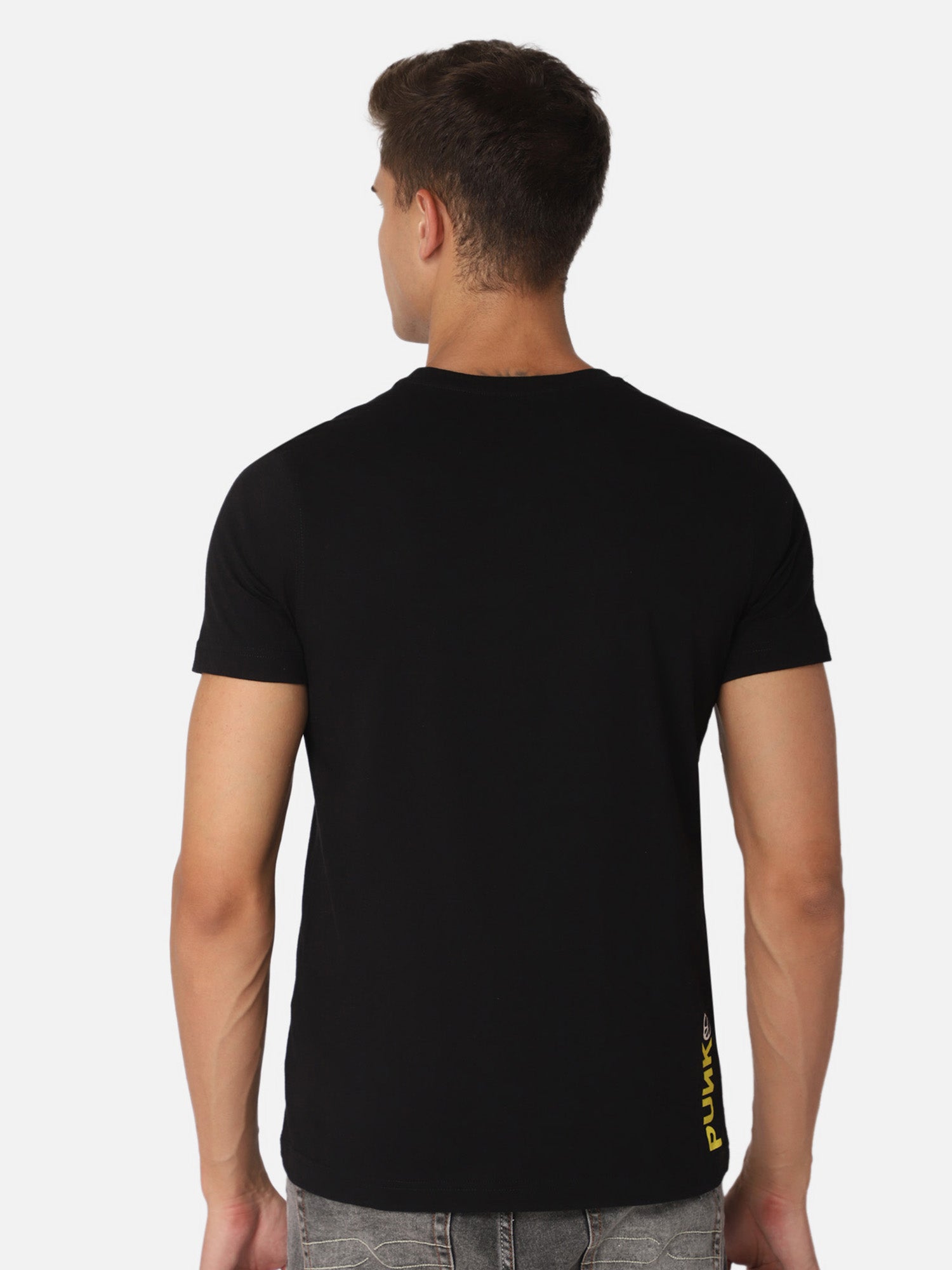 Punk SPINNING-THE-SPACE Black Tshirt