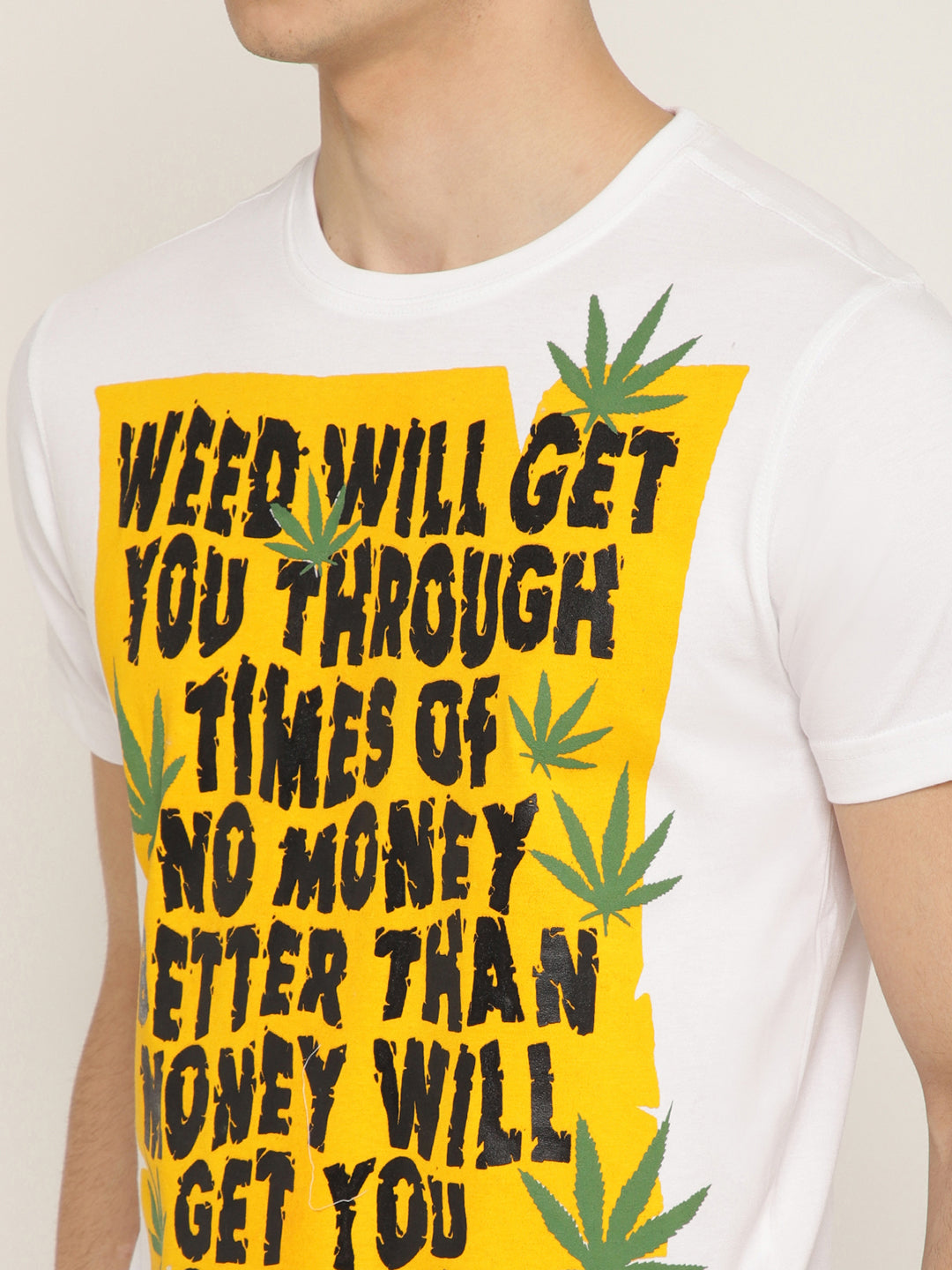 Punk WEED-WILL-GET White T-Shirt
